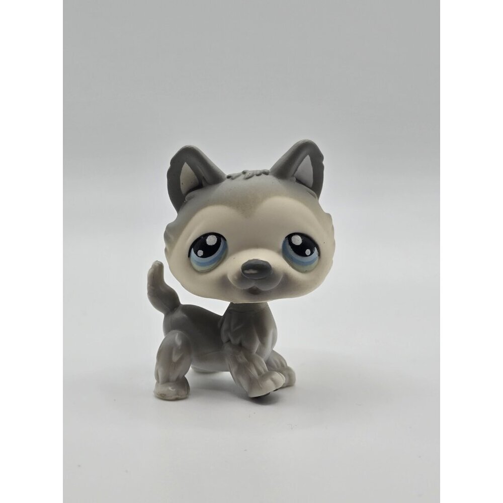 Littlest Pet Shop Authentic LPS #69 Grey White Husky Dog Polar Puppies